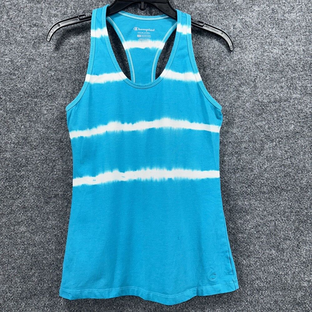 Women's Champion Razorback Tank Top Activewear Shirt Running M Blue Tie Dye